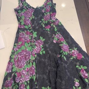 Tracey Reese Dress, Worn Once Size 6 Purple and Black Lace, Lined